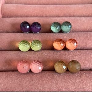 ✨5/$15✨ Discoball stud earrings set of 6 pairs
